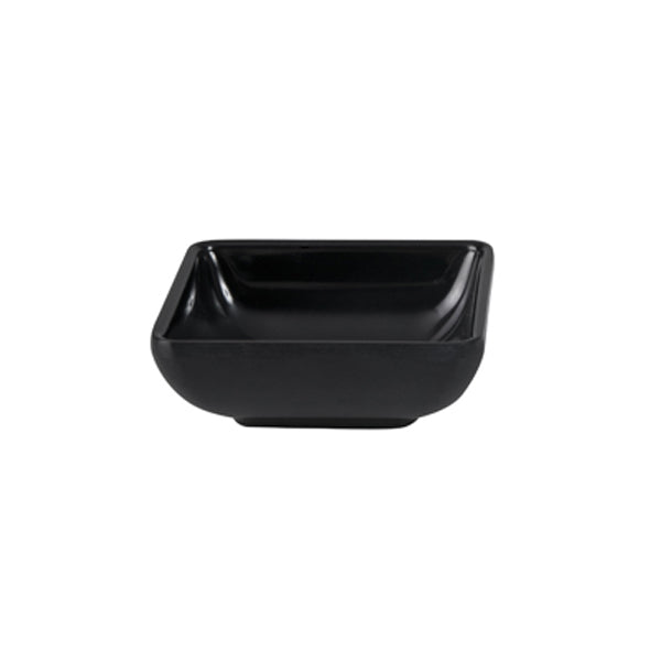 Square Sauce Dish - Black, 70 x 70mm from Ryner Melamine. Sold in boxes of 12. Hospitality quality at wholesale price with The Flying Fork! 