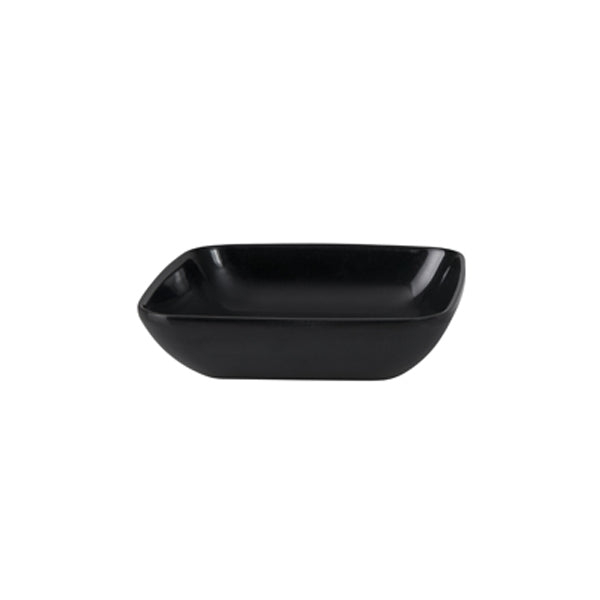 Square Sauce Dish - Black, 100 x 100mm from Ryner Melamine. Sold in boxes of 12. Hospitality quality at wholesale price with The Flying Fork! 