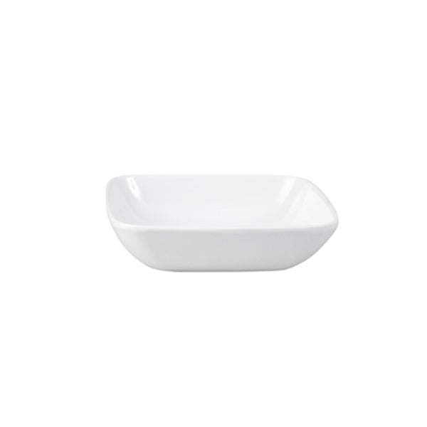 Square Sauce Dish - White, 100 x 100mm from Ryner Melamine. Sold in boxes of 12. Hospitality quality at wholesale price with The Flying Fork! 