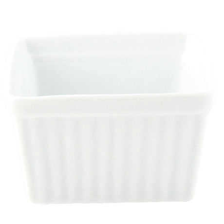 Square Souffle Dish - 87 x 87 x 55mm from Ryner Tableware. made out of Porcelain and sold in boxes of 72. Hospitality quality at wholesale price with The Flying Fork! 