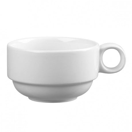 Stackable Cup - 200ml from Churchill. made out of Porcelain and sold in boxes of 12. Hospitality quality at wholesale price with The Flying Fork! 