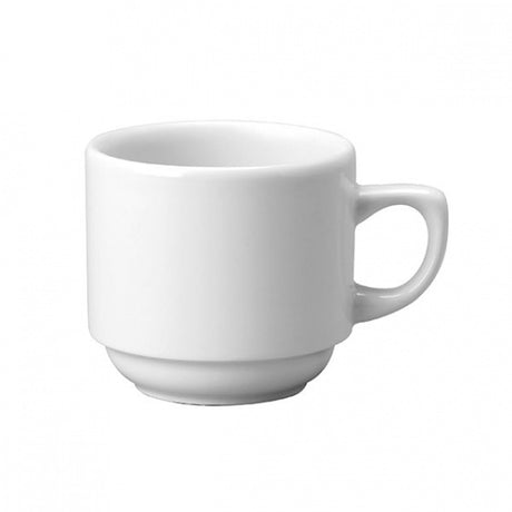 Stackable Tea Cup - 196ml from Churchill. made out of Porcelain and sold in boxes of 24. Hospitality quality at wholesale price with The Flying Fork! 