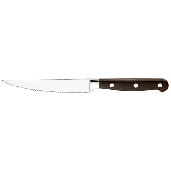 Steak Knife Point Tip - Brown Handle, ATHENA from Athena. made out of Stainless Steel and sold in boxes of 12. Hospitality quality at wholesale price with The Flying Fork! 