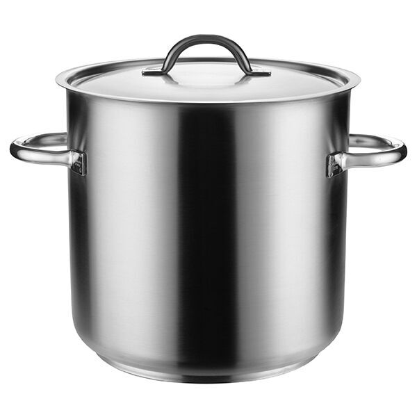Stockpot - 18-10, W-Cover, 240 x 240mm-10.0Lt from Pujadas. Sold in boxes of 1. Hospitality quality at wholesale price with The Flying Fork! 