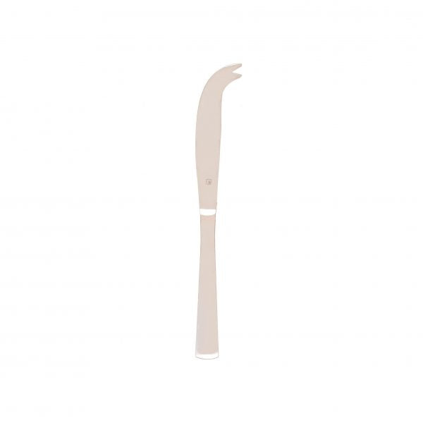 A standard stainless steel Cheese Knife on a white background