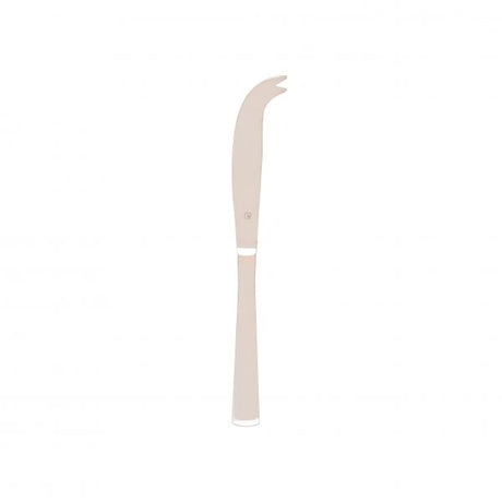A standard stainless steel Cheese Knife on a white background