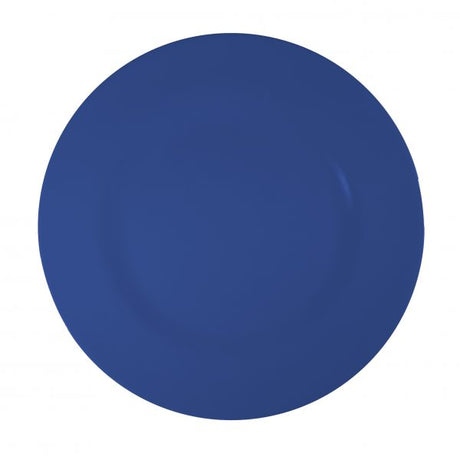 Round Plate Raised Rim - 260mm, Dark Blue from Superware. Unbreakable, made out of Melamine and sold in boxes of 6. Hospitality quality at wholesale price with The Flying Fork! 