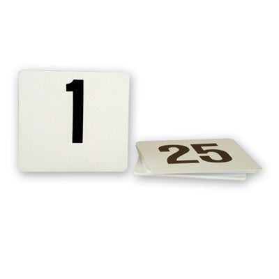 Table Number - 105 x 95mm, Set 1 - 100, Black on White from TheFlyingFork. Sold in boxes of 1. Hospitality quality at wholesale price with The Flying Fork! 