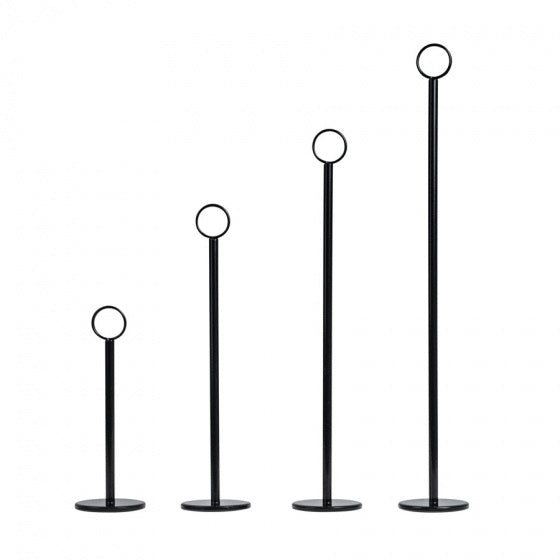 Table Number Stand - Ring Clip, 200mm Black from Chalet. Sold in boxes of 1. Hospitality quality at wholesale price with The Flying Fork! 