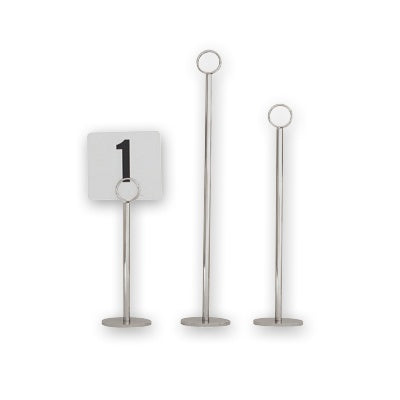 Table Number Stand - Ring Clip, 300mm, Heavy Base from TheFlyingFork. Sold in boxes of 1. Hospitality quality at wholesale price with The Flying Fork! 