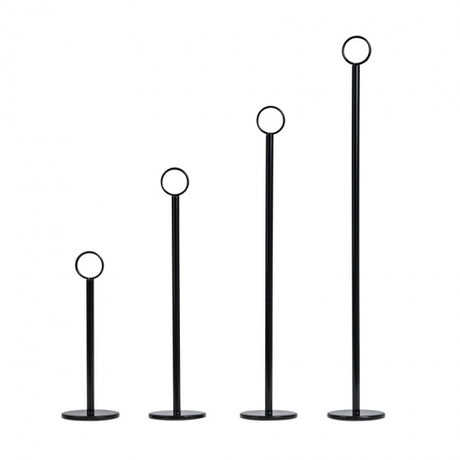 Table Number Stand - Ring Clip, 380mm Black from TheFlyingFork. Sold in boxes of 1. Hospitality quality at wholesale price with The Flying Fork! 