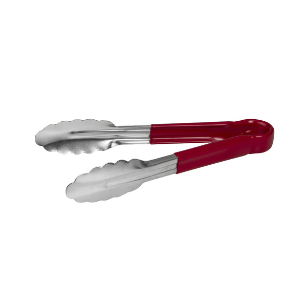 Tong - S-S, Red, 230mm from TheFlyingFork. Sold in boxes of 1. Hospitality quality at wholesale price with The Flying Fork! 