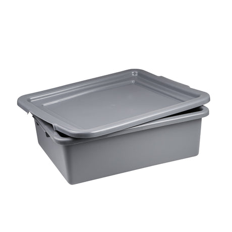Tote Box - Plastic, Grey, 530 x 430 x 175mm from TheFlyingFork. Sold in boxes of 1. Hospitality quality at wholesale price with The Flying Fork! 