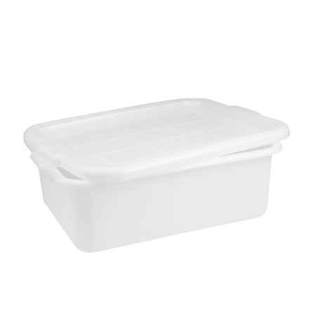 Tote Box - Plastic, White, 560 x 400 x 180mm from TheFlyingFork. Sold in boxes of 1. Hospitality quality at wholesale price with The Flying Fork! 