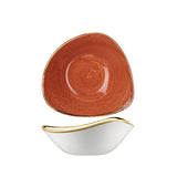 Triangular Bowl - 370mL, Spiced Orange, Stonecast from Churchill. made out of Porcelain and sold in boxes of 6. Hospitality quality at wholesale price with The Flying Fork! 
