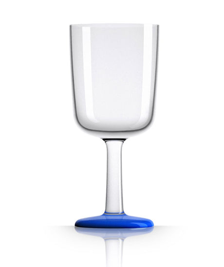 Unbreakable Wine Glass with Navy Blue Base 300ml from Palm Products. made out of Tritan - BPA Free and sold in boxes of 4. Hospitality quality at wholesale price with The Flying Fork! 