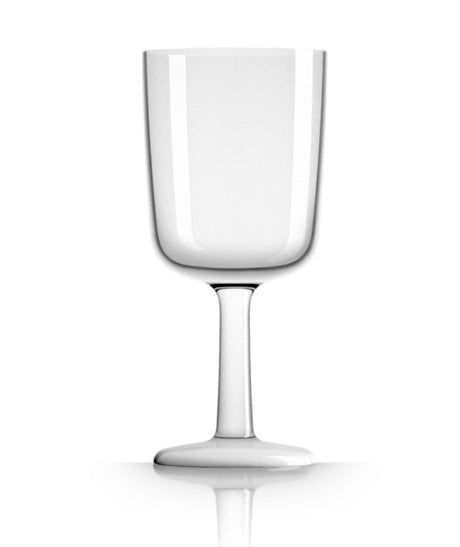 Unbreakable Wine Glass with White Base 300ml from Palm Products. made out of Tritan - BPA Free and sold in boxes of 4. Hospitality quality at wholesale price with The Flying Fork! 