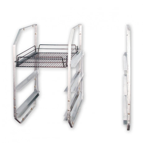 Under Bar Rack - 3 Tier, Right side only: Pack of 1