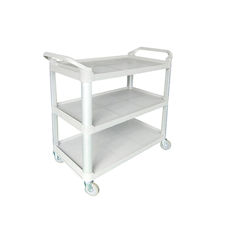 Utility Trolley - 3 Shelf, Grey, 845 x 430 x 950mm from Cater-Rax. Sold in boxes of 1. Hospitality quality at wholesale price with The Flying Fork! 
