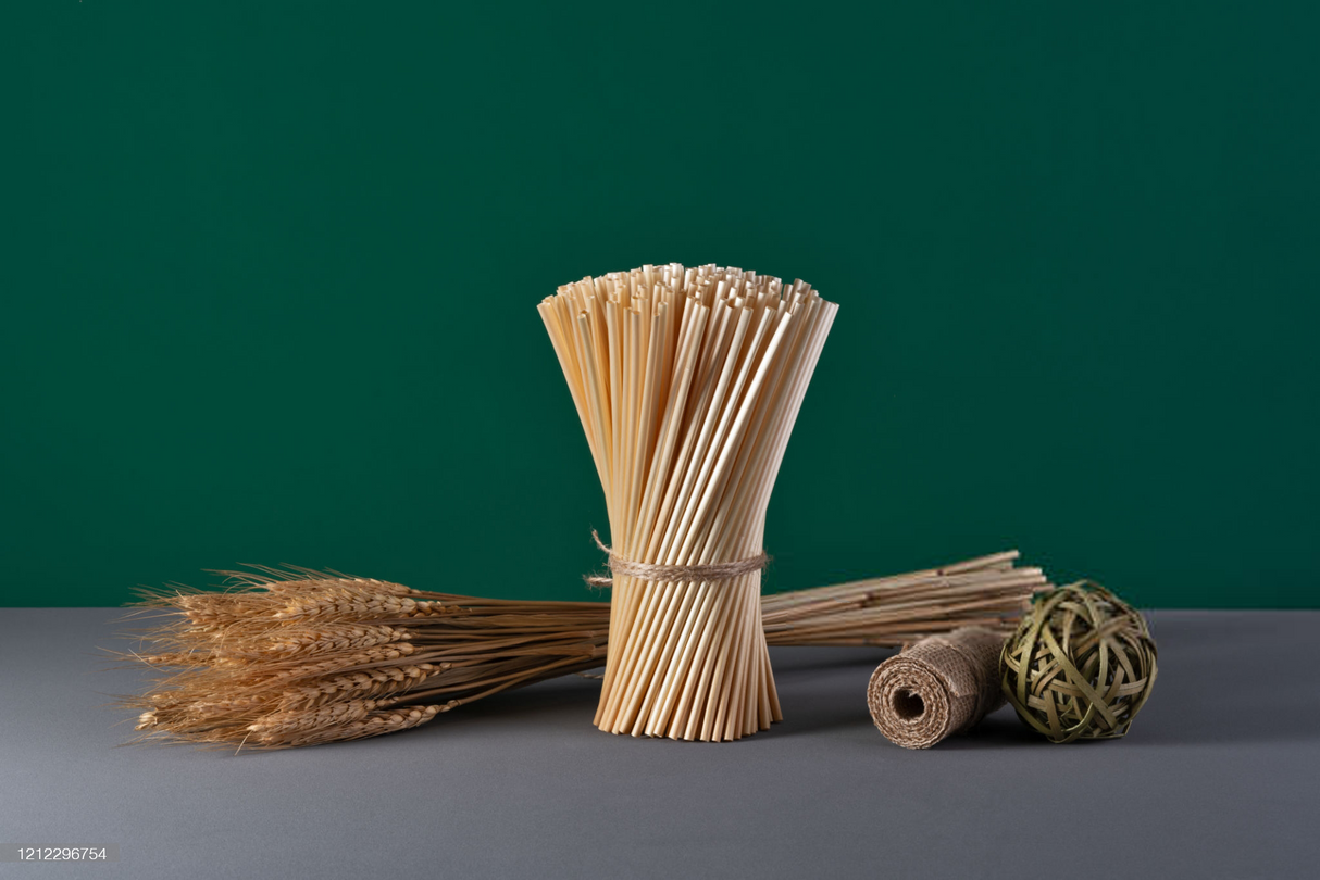 Wheat straws 200mm - 500 per box: Pack of