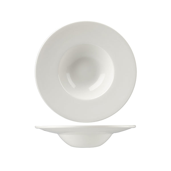 Wide Rim Bowl - 216mm from Churchill. made out of Porcelain and sold in boxes of 12. Hospitality quality at wholesale price with The Flying Fork! 